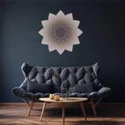Naklejki na ścianę - Mandala beżowo - brązowa