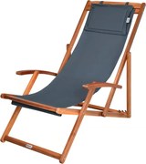 Leżak ogrodowy SIENA, 94x60x94cm, antracytowa Jurhan