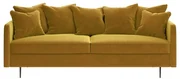 Miodowożółta aksamitna sofa Ghado Esme, 214 cm