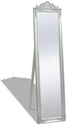 Srebrne stojące lustro z ozdobną ramą E3-F67