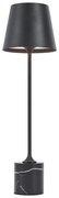 Nowoczesna lampa stołowa czarna 37 cm z LED, ściemnialna, IP54, ładowalna - Topi Nowoczesny Oswietlenie wewnetrzne