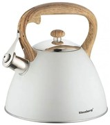 Jasnoszary czajnik z gwizdkiem ze stali nierdzewnej 3L S9-Z36