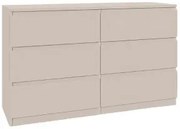 Komoda BASIC 6 szuflad – Kaszmir | 120x75x40 cm