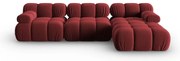 Czerwona aksamitna sofa 285 cm Bellis – Micadoni Home
