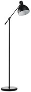 HOMCOM Lampa Podłogowa Styl Przemysłowy Regulowana Wysokość Przełącznik Podłogowy Czarna 30x30x131cm | Aosom PL