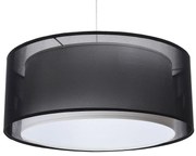 Czarna okrągła lampa wisząca nad stół - S436 A5-B75