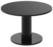 Stolik kawowy SOLO MINI ⌀80cm czarny połysk HUBERTUS
