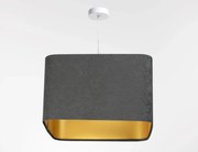 Lampa wisząca KWADRO SUE 40w20 grafitowa/złota BPS KONCEPT