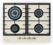 Klarstein Victoria 60cm Płyta gazowa 4 palniki Krem