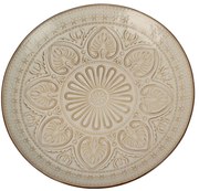 Ceramiczny talerz ze żłobionym wzorem, Ø 26,5 cm