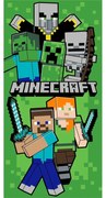 Zielony bawełniany ręcznik dziecięcy 70x140 cm Minecraft Let´s Survive – Jerry Fabrics