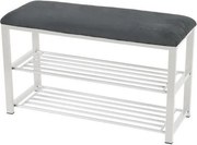 Ławka z półką na buty Langella biały, 49 cm