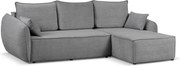 Nowoczesny narożnik prawostronny SELLMA w tkaninie RAVEN 7 szarej
