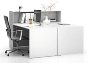 Zestaw mebli biurowych double SEGMENT, biały/biały