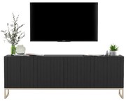 Szafka RTV TAL 150 czarna mat MEBLE LINDNER