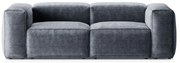 Szaroniebieska sztruksowa sofa 224 cm Bergamo – Cosmopolitan Design