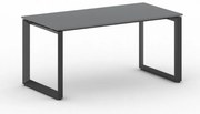Biurko PRIMO INSPIRE, 160x80 cm, czarna podstawa, grafit