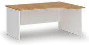 Narożne biurko PRIMO WHITE, 160x120 cm, prawe, biały/buk