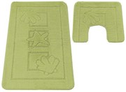 Zestaw jasnozielonych dywaników do łazienki Z0-P37
