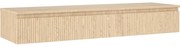 Mexen Rivel szafka łazienkowa podumywalkowa 160 cm z blatem, 1 szuflada, ryflowana , dąb - 91A20-16023-1-BFC81