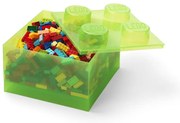 Zielony plastikowy pojemnik dziecięcy 25x25x18 cm – LEGO®