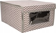 Organizer tekstylny Zygzak z oknem 34x29x19 cm pudełko do biura domu szafy