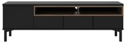 Czarna szafka pod TV 156x48x48 cm Roomers – Tvilum