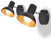 Czarno-złote regulowane kinkiety 2 sztuki - 20X EX116 B3-L11