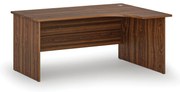 Narożne biurko PRIMO WOOD, 160x120 cm, prawe, orzech
