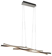 Design hanglamp zwart met zilver incl. LED dimbaar - BlazeDesignerski Oswietlenie wewnetrzne