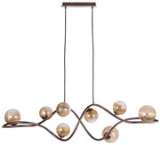 ONLI - Żyrandol na lince FRIDA 8xG9/10W/230V miedź