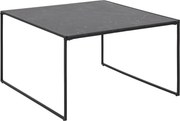 Kwadratowy stolik kawowy Infinity Actona, blat 80x80 cm, czarny marmur
