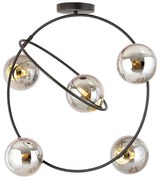 Nowoczesna lampa sufitowa z grafitowymi kloszami - D125 W0-G78