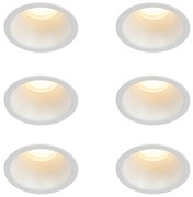 Zestaw 6 białych opraw wpuszczanych GU10 35 mm IP44 - Dept Nowoczesny Oswietlenie wewnetrzne