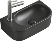 Mexen Viera umywalka nablatowa prawa 40 x 21 cm, czarna mat - 21274085R