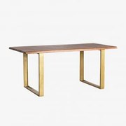 Stół Jadalniany Prostokątny 180x95 Cm Z Drewna Akacjowego Assier Akacja Brąz - Sklum