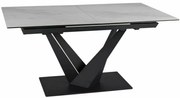 Stół rozkładany SORENTO CERAMIC 160(220)x90 biały/czarny mat SIGNAL