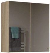 Dwudrzwiowa szafka nad umywalkę z lustrem dąb sonoma N7-Z95