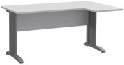 Białe prawostronne biurko narożne H4-G18