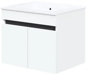 Szafka pod umywalkę FIGARO 2D 60cm biała HALMAR