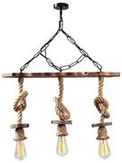 Żyrandol na łańcuchu EREBOS 3xE27/40W/230V brązowy