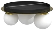 Lampa sufitowa PLATO 2xE14 + 1xE27, 3 kule, potrójna, złoto