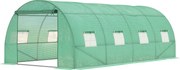 Outsunny Szklarnia Foliowa, Spacerowa Szklarnia, Tunel Foliowy, Szklarnia, Plastik, Stal, Zielona