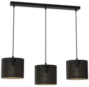 Lampa wisząca LOFT SHADE 3xE27/60W/230V czarno-złota