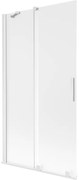 Mexen Velar parawan nawannowy 2-skrzydłowy rozsuwany 100 x 150 cm, szron, biały - 896-100-000-31-20