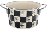 Orion Emaliowany garnek Szachownica Lem, 2 l,średnica 18 cm, śred. 18 cm
