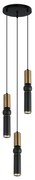 ITALUX PND-14290-3-BRO-BK - Żyrandol na lince ISIDORA 3xGU10/25W/230V czarny/brąz