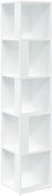 Narożny Regał Biały Otwarty Z Półkami R2-N17