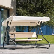 Huśtawka ogrodowa z drewnianym siedziskiem Toledo PATIO