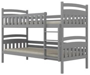 Łóżko piętrowe JULITA 160x80 szare drewniane KOCOT KIDS